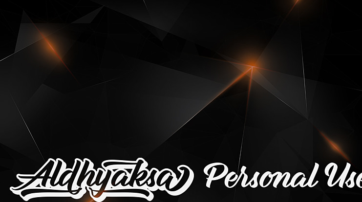Aldhyaksa Personal Use Font