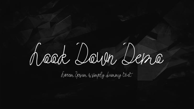 Look Down Demo Font