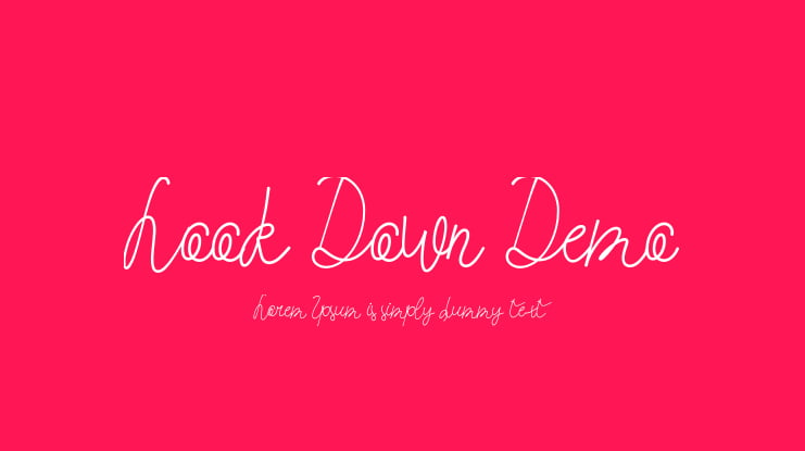 Look Down Demo Font