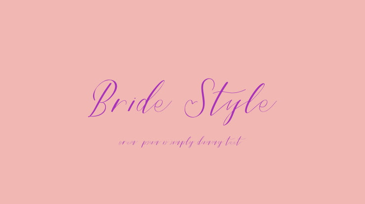 Bride Style DEMO Font