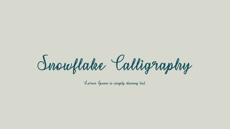 Snowflake Calligraphy Font