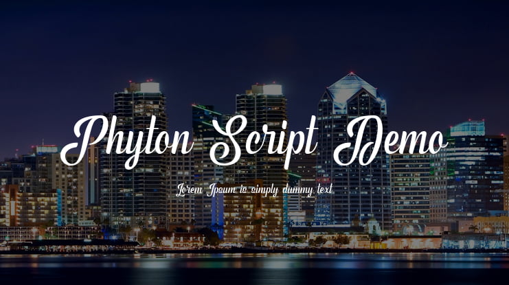 Phyton Script Demo Font