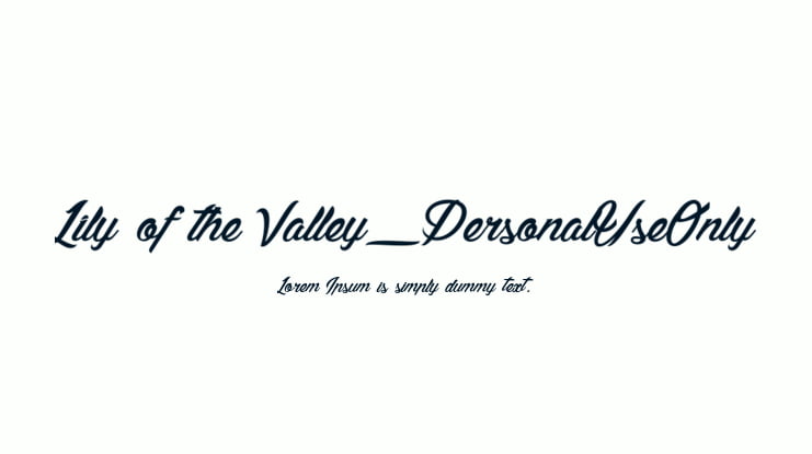 Lily of the Valley_PersonalUseOnly Font