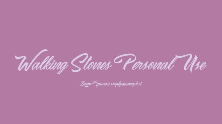 Walking Stones Personal Use Font