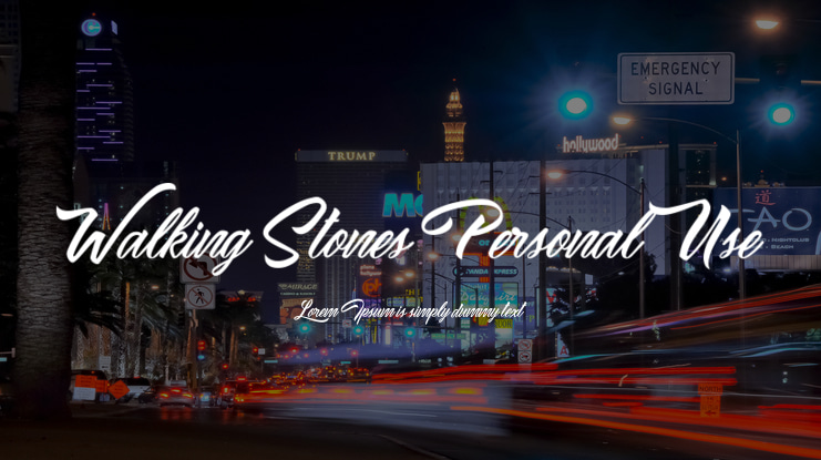 Walking Stones Personal Use Font