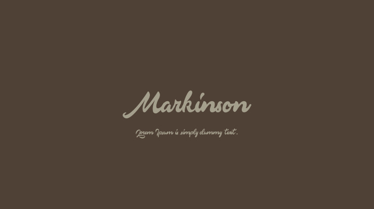 Markinson Font