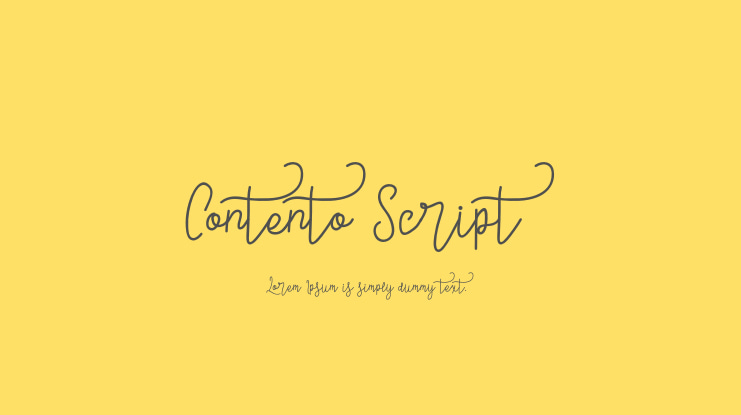 Contento Script Font