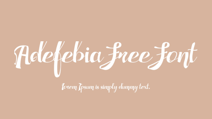 Adefebia Free Font