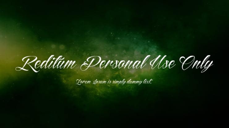Reditum Personal Use Only Font