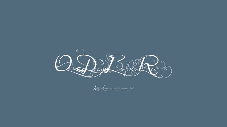 OneDayBeforeRain Font Family