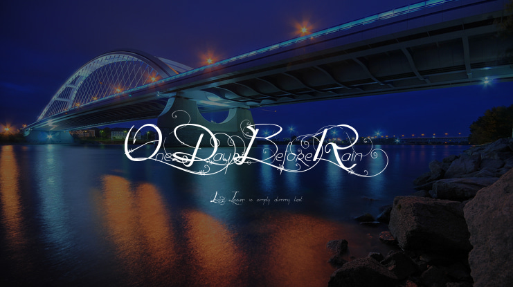 OneDayBeforeRain Font Family