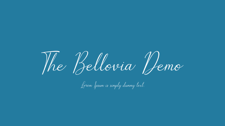 The Bellovia Demo Font