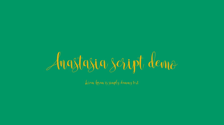 Anastasia script demo Font