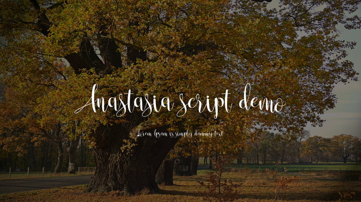 Anastasia script demo Font