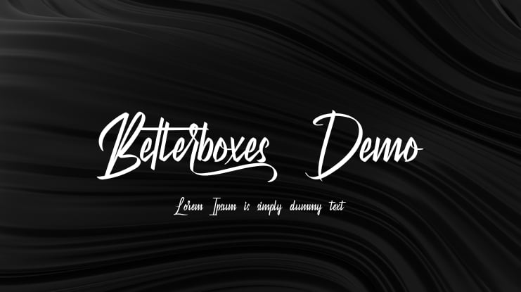 Betterboxes Demo Font