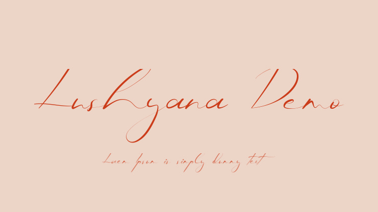 Lushyana Demo Font