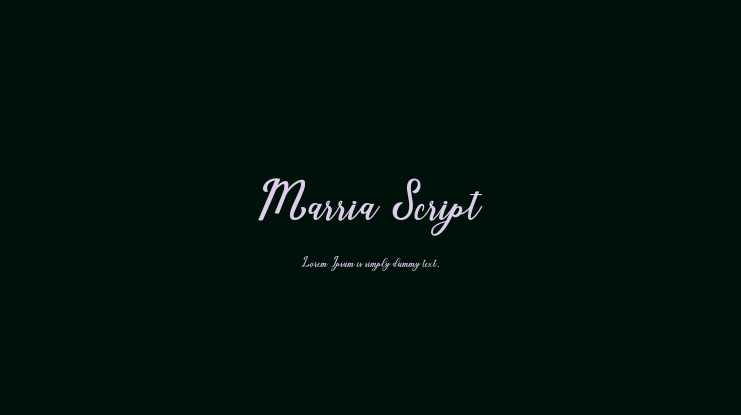 Marria Script Font
