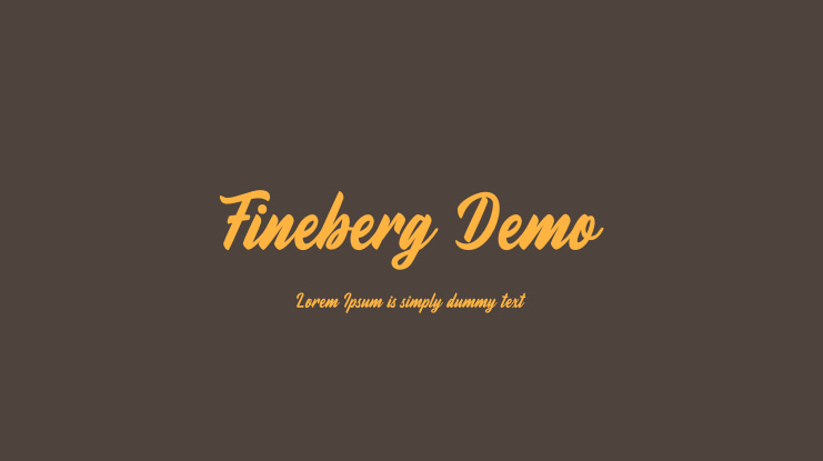 Fineberg Demo Font