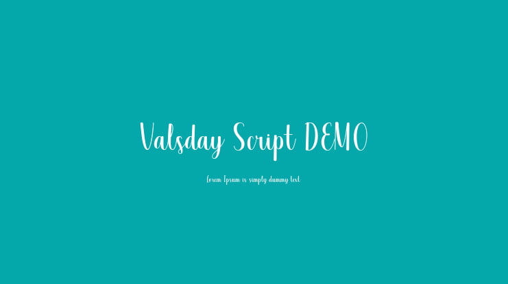 Valsday Script DEMO Font