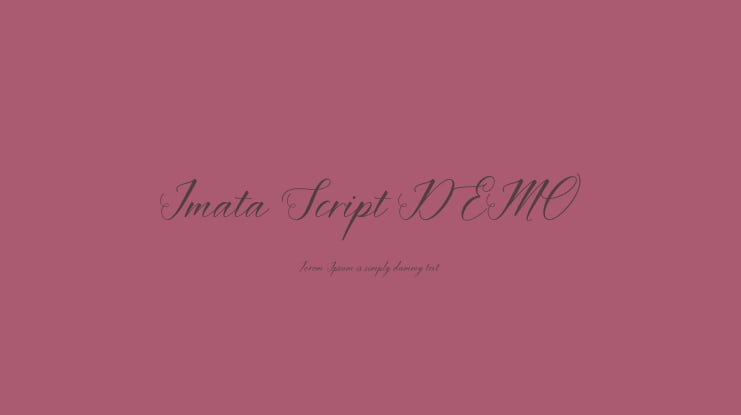 Imata Script DEMO Font