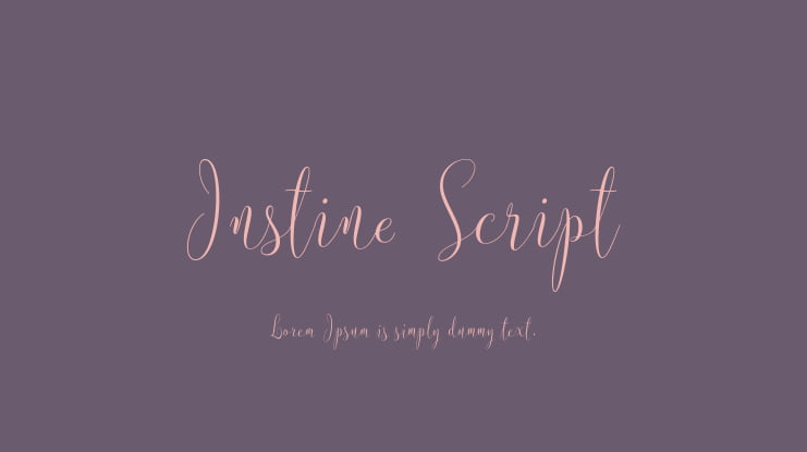 Instine Script Font
