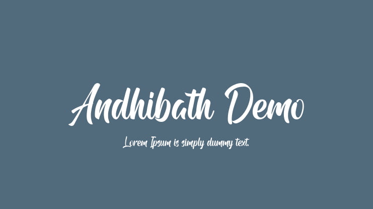 Andhibath Demo Font