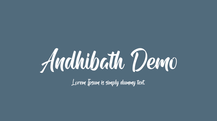 Andhibath Demo Font