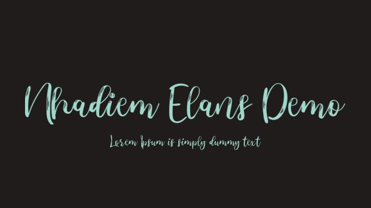 Nhadiem Elans Demo Font