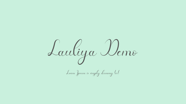 Lauliya Demo Font
