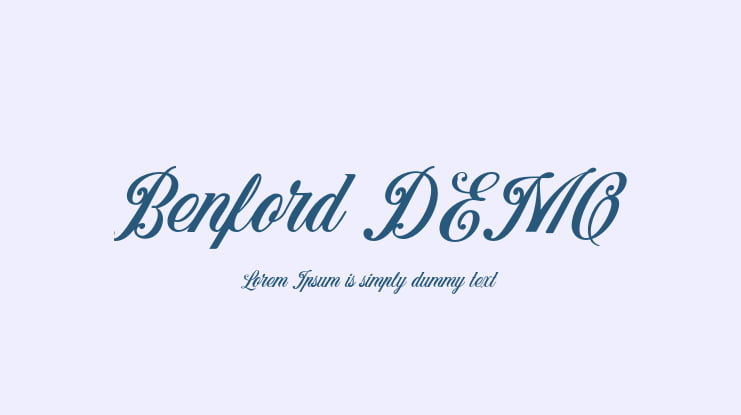 Benford DEMO Font