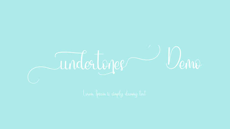 Undertones Demo Font