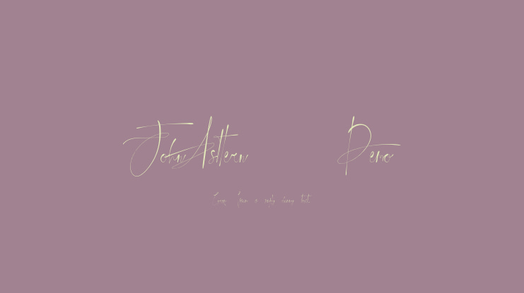 JohnAsttern - Demo Font