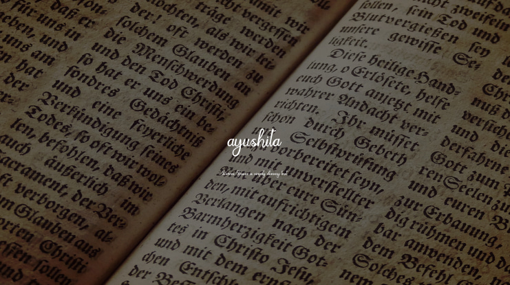 ayushita Font