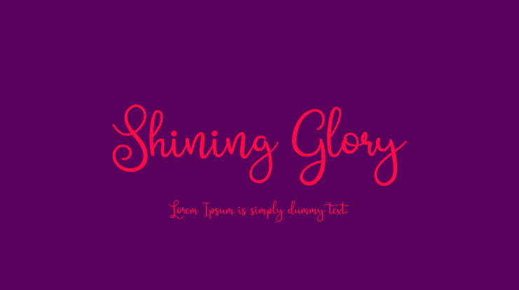Shining Glory Font