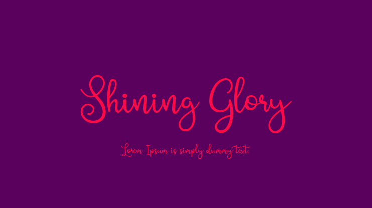 Shining Glory Font