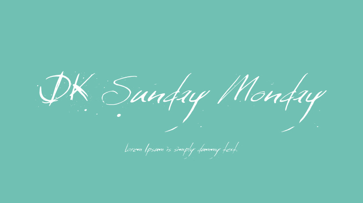 DK Sunday Monday Font