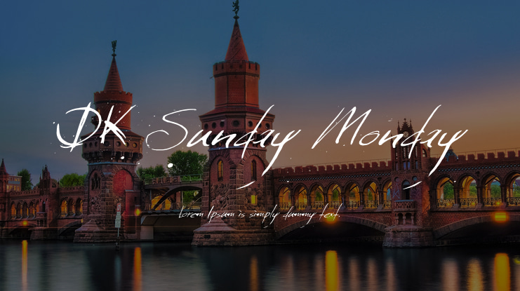 DK Sunday Monday Font