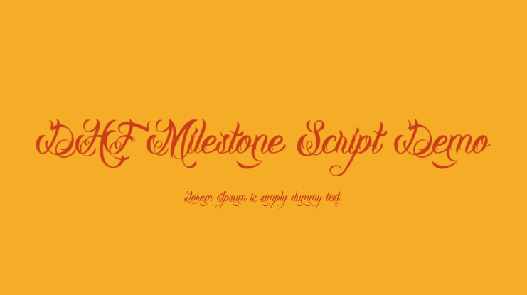 DHF Milestone Script Demo Font
