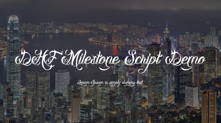 DHF Milestone Script Demo Font