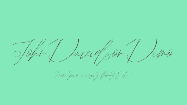 John Davidson Demo Font