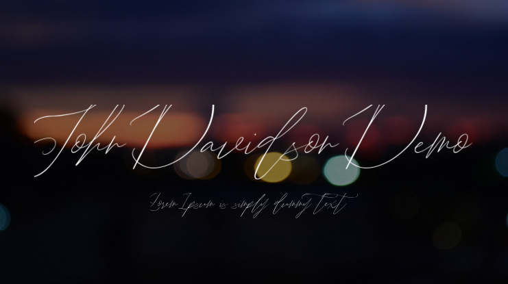 John Davidson Demo Font