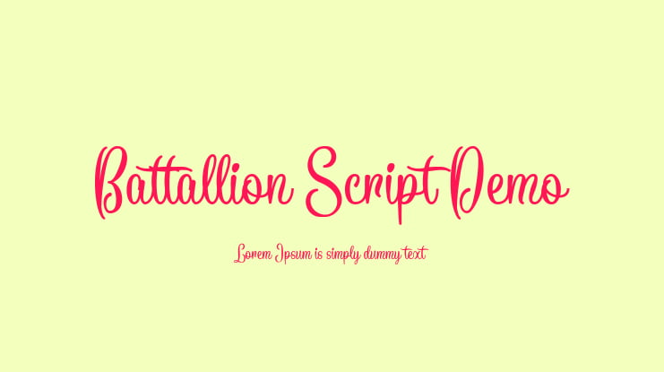 Battallion Script Demo Font