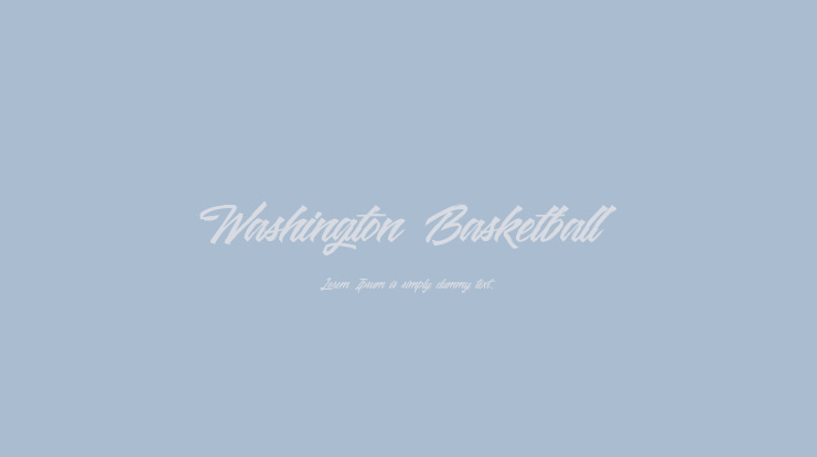 Washington Basketball Font