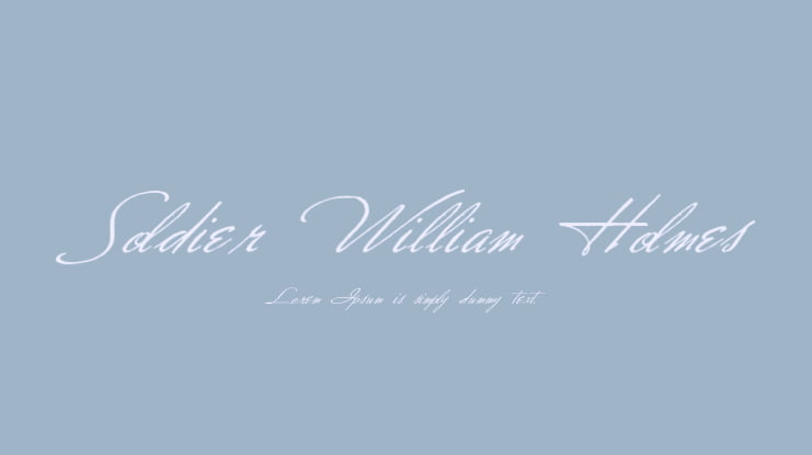 Soldier William Holmes Font