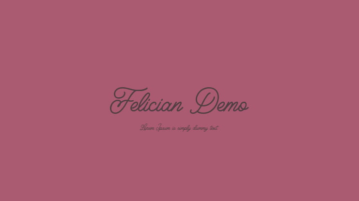 Felician Demo Font