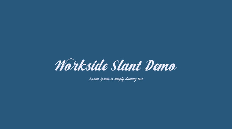 Workside Slant Demo Font