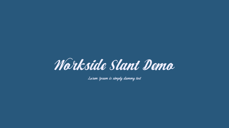 Workside Slant Demo Font