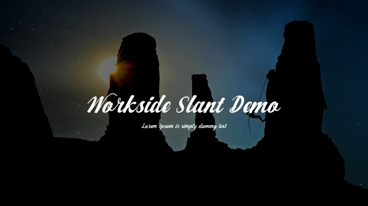 Workside Slant Demo Font