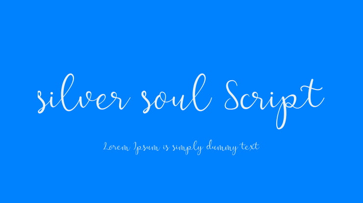 silver soul Script Font