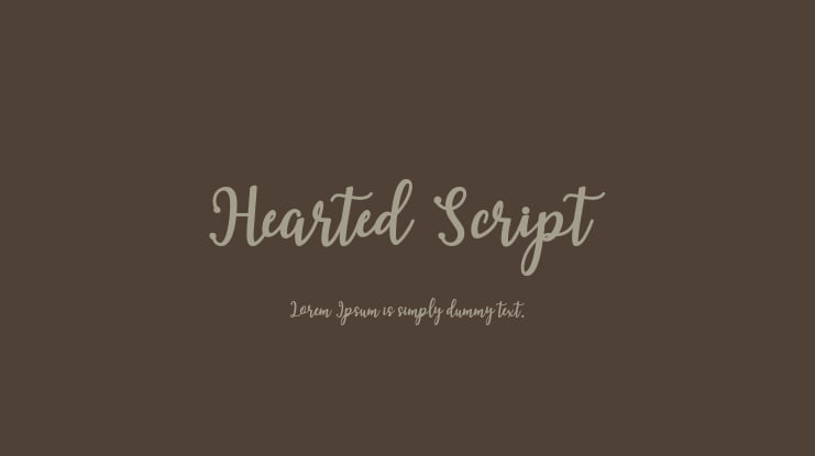 Hearted Script Font